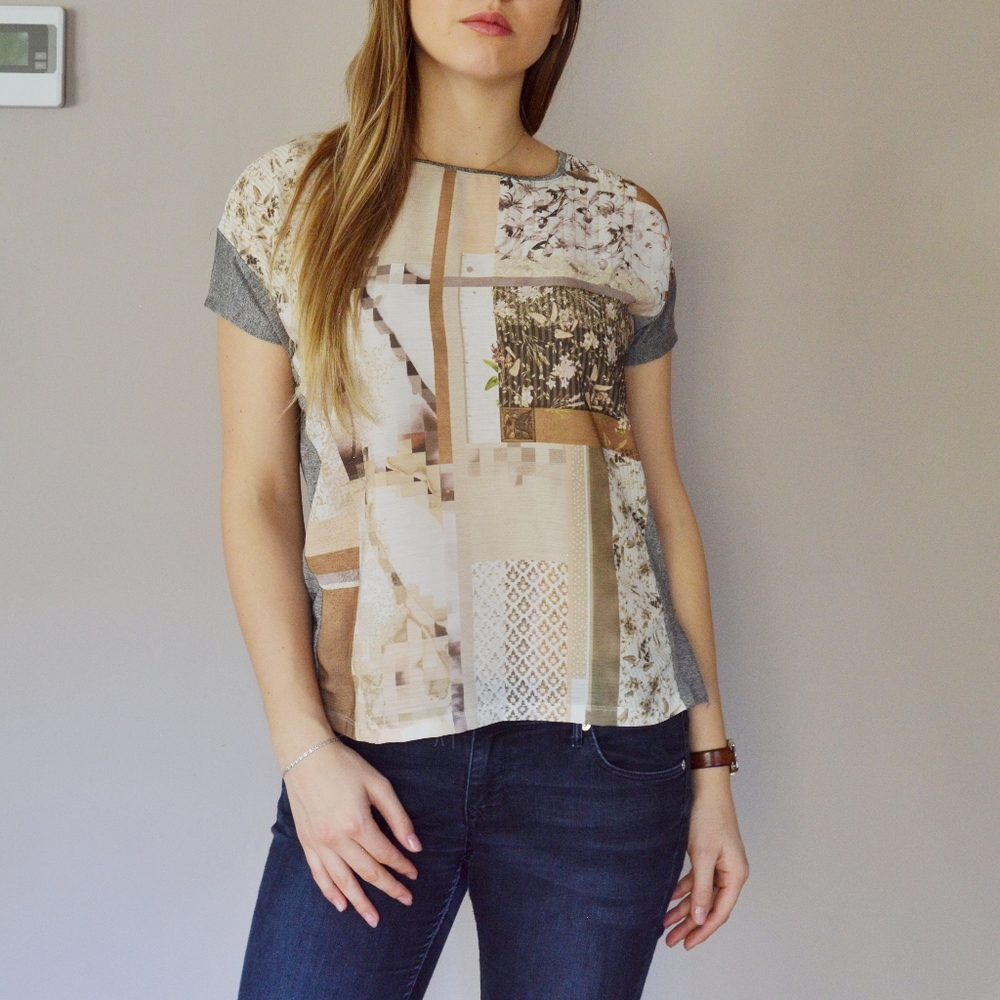 Print Shirt W/3 Zara Zollection